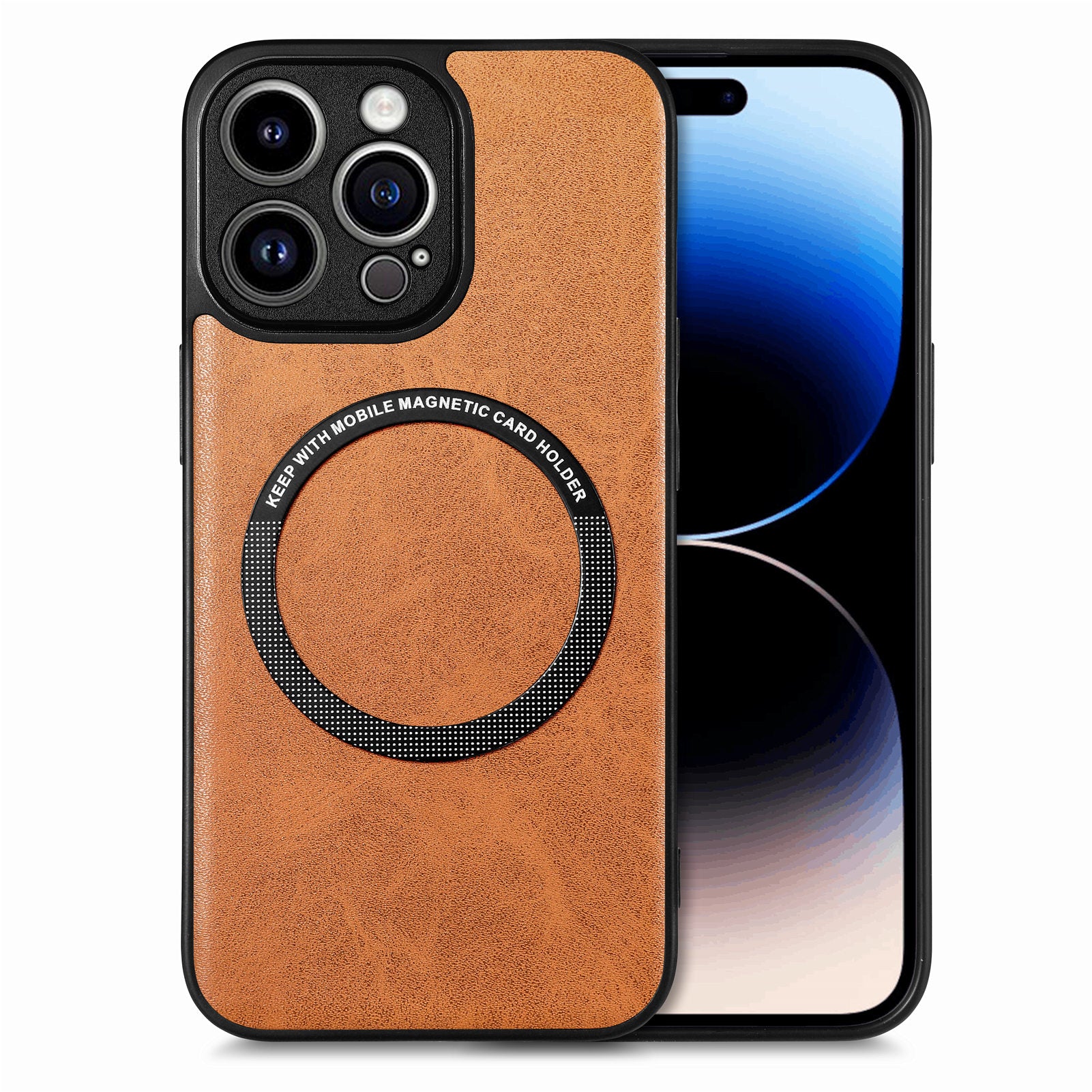 Magnetic Phone Case Compatible with MagSafe for iPhone 14 Pro PU Leather Coated PC TPU Cover Magnetic Phone Case Compatible with MagSafe for iPhone 14 Pro PU Leather Coated PC TPU Cover